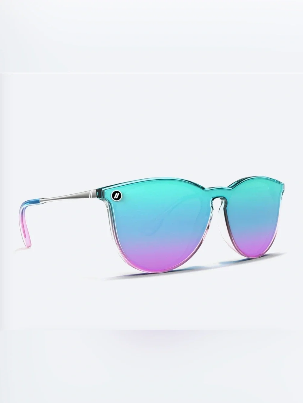 Mirrored Gradient Sunglasses - Blue Pink